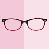Lunettes de lecture Spectrum rose flamme rectangulaire 1,00