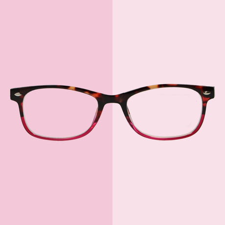 Lunettes de lecture Spectrum rose flamme rectangulaire 1,00