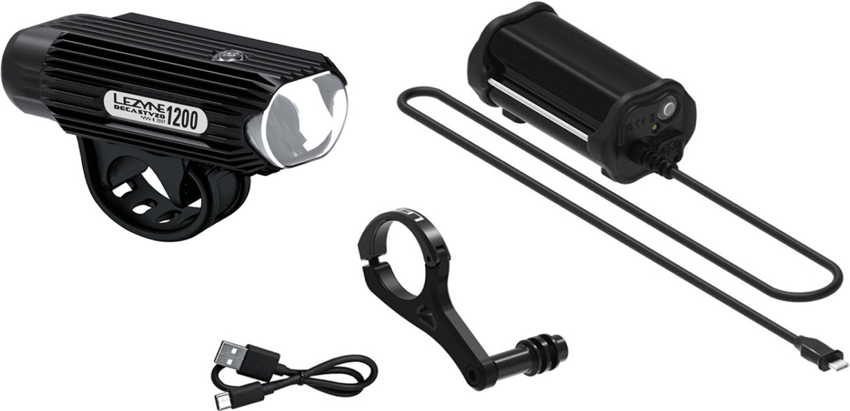Lezyne deca stvzo 1200 kit d'éclairage chargé