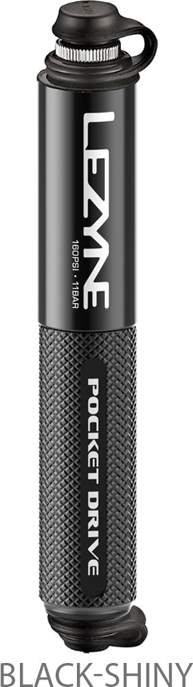 Lezyne mini pompe cnc pocket drive noir brillant