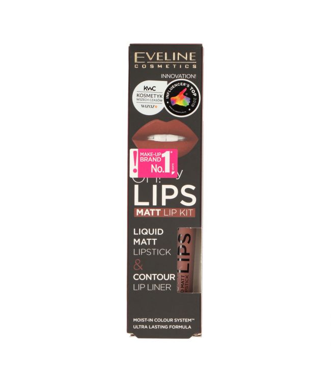 Eveline oh! mes lèvres kit liquide mat pour les lèvres no. 02 chocolat au lait