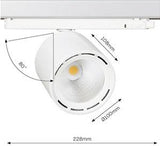 Spot sur rail LED Lival triphasé 34w 4000k noir 30gr lival cafétéria - 5050616