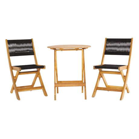 Ensemble bistro Sens-line lanzarote en bois d'acacia