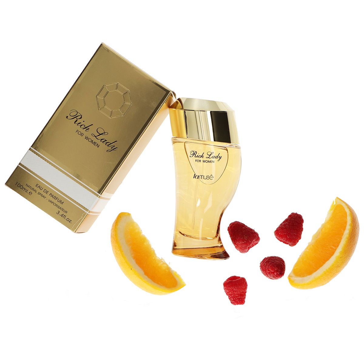 Lamusê par lattafa eau de parfum spray dames riche dame 100ml