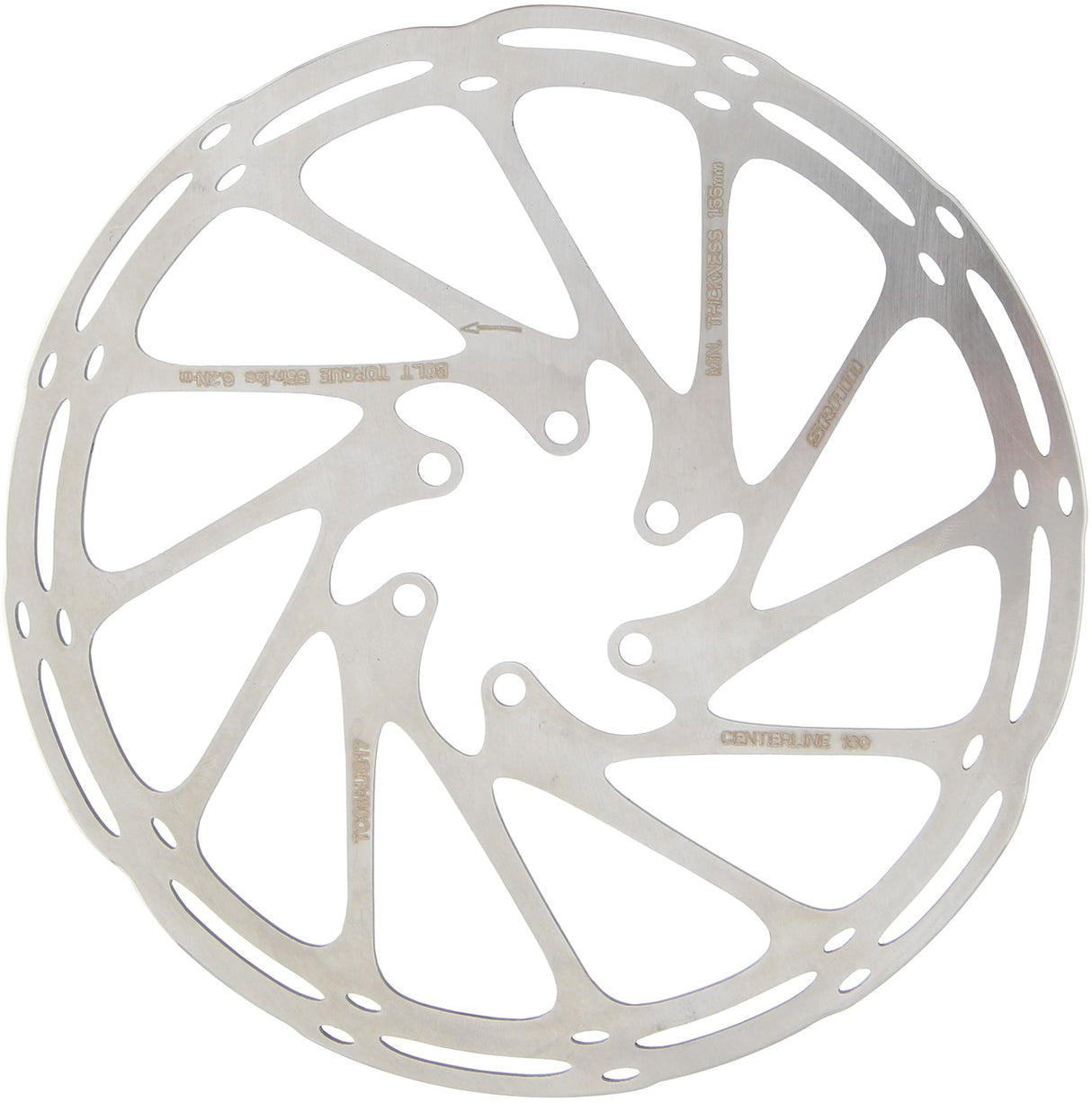 Sram rotor ceterline acier inoxydable,arrondi,180mm