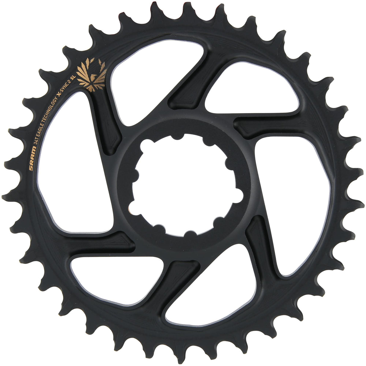 Sram anneau chaîne x-sync2 sl 34 dents alu or