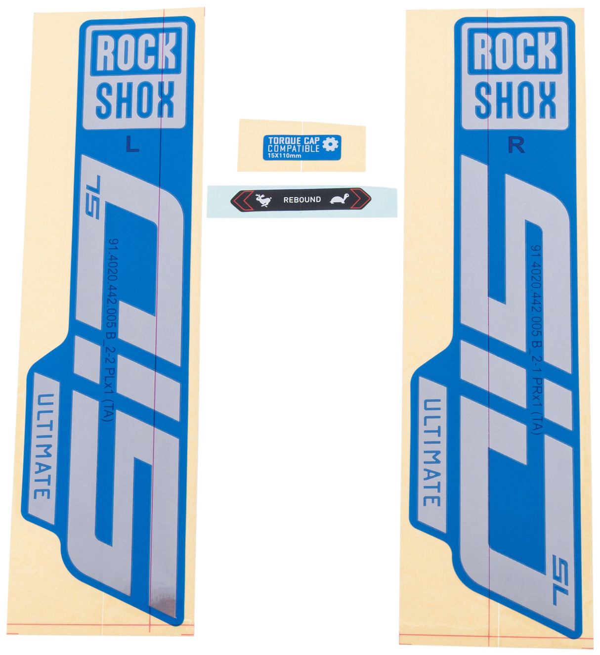 Ensemble d'autocollants Rockshox RS Sid Sl Ult. argent