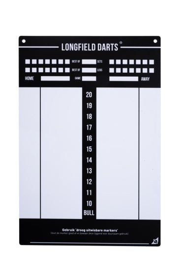 Tournoi de fléchettes Longfield avec accessoires noirs 8 pièces