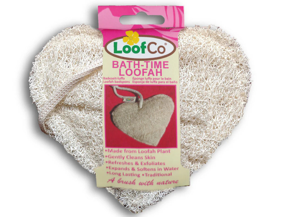 Loofco éponge de douche et de bain luffa - coeur