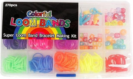 Bongers jouets bandes de métier à tisser colorées sangles pour fabriquer des bracelets - 270 pièces