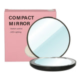 Lsp miroirs miroir de sac compact rond grossissant 5x avec LED