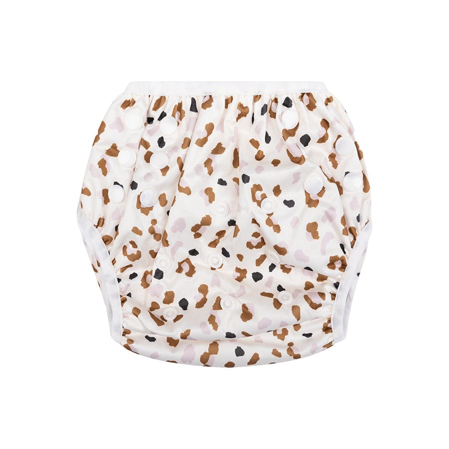 Léopard | couche de bain lavable kaki