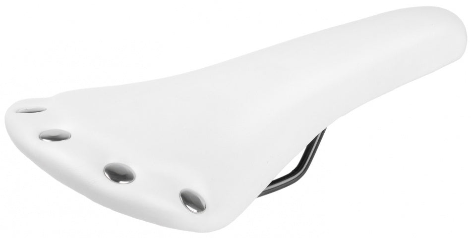 M-wave rivet race selle unisexe imitation cuir blanc