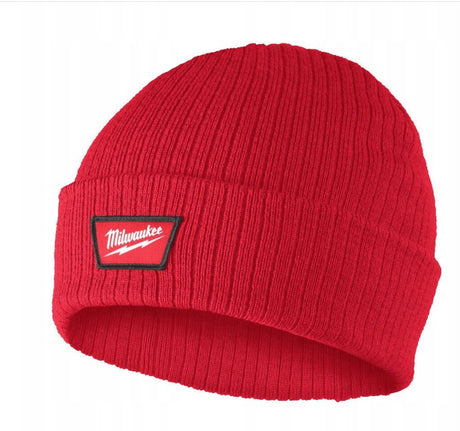 Milwaukee winterhoed met manchet rood