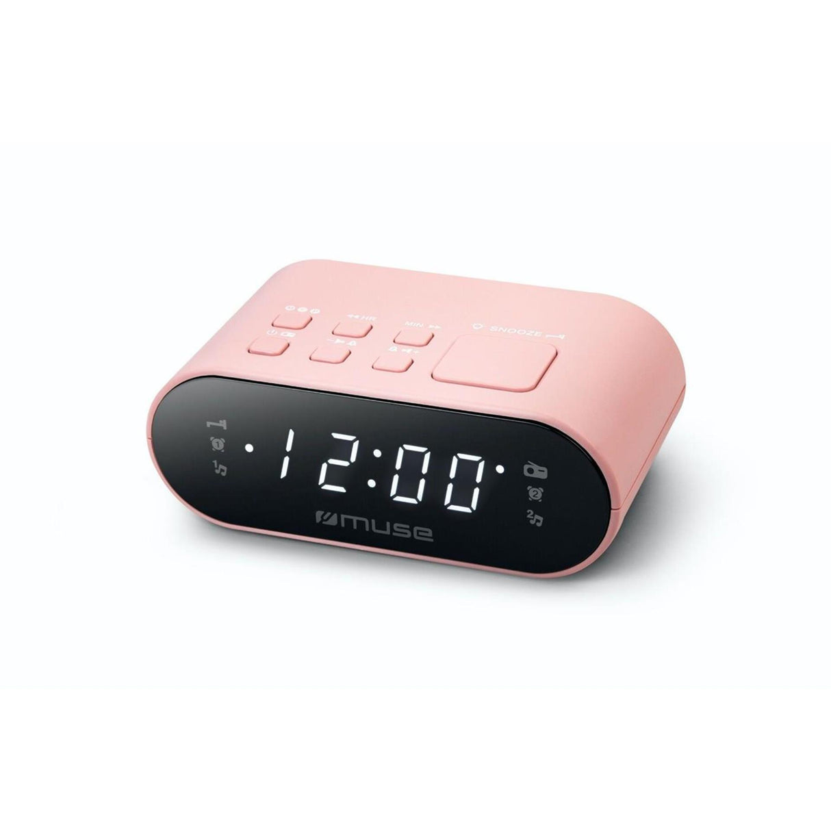 Muse FM clock radio, pink
