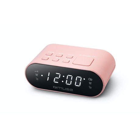 Muse FM clock radio, pink