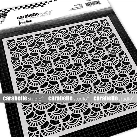 Carabelle studio • masque carré 6'' vitrail et éventail