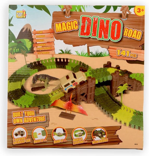 Jonotoys Magic Dino Road, construisez votre propre piste d'aventure Dino