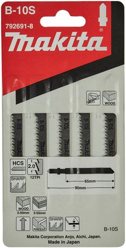 Accessoires Makita lame de scie sauteuse b10s | 5 pièces - 792691-8
