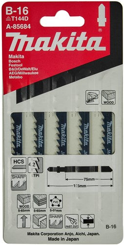 Accessoires Makita Lame de scie sauteuse Makita B16 bois et plastique