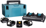 Accessoires Makita Kit de démarrage batterie li-ion 18v 197626-8 (4x bl1850b 5.0ah) + chargeur duo dc18rd dans mbox - 197626-8