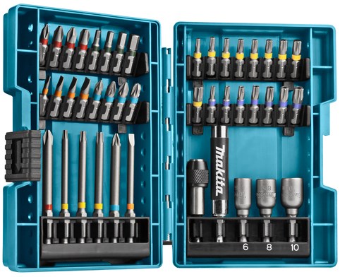 Makita accessoires jeu d'embouts de tournevis 43 pièces dans un étui de haute qualité - b-55697