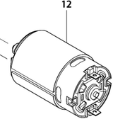 Accessoires Makita 629817-8 | partie | moteur 12.0v | 6270d-629817-8