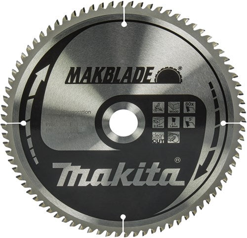 Accessoires Makita lame de scie à tronçonner | bois | 260x30x2,3 80t 5g - b-32845