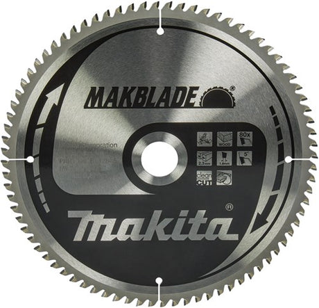 Accessoires Makita lame de scie à tronçonner | bois | 260x30x2,3 80t 5g - b-32845