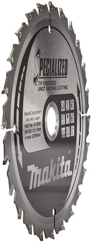 Accessoires Makita Makita B-33093 lame de scie circulaire bois (clou à nœud) | spécialisé | 165x20mm | 24 dents