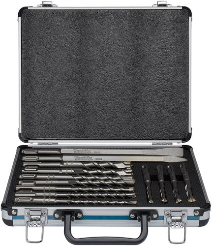 Accessoires Makita b-64674 | jeu de burins pb4s sds+ | SDS-plus 13 pièces | en coffret aluminium - b-64674