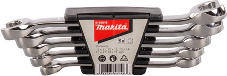 Accessoires Makita b-65545 | jeu de clés à anneau | ouvert | 5 pièces - b-65545