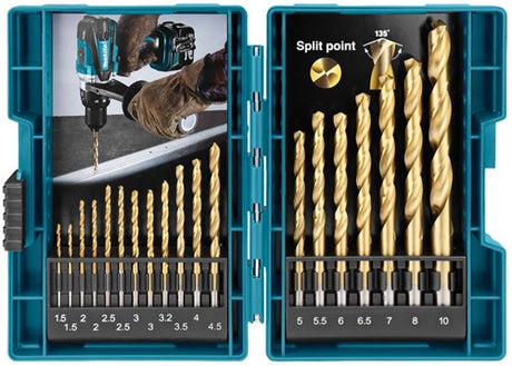 Makita accessoires jeu de forets hss-tin 19pcs - d-67527