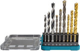 Makita accessoires jeu de forets pierre bois métal 9 pièces - d-71962