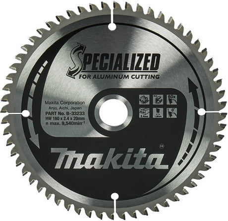 Accessoires Makita lame de scie circulaire | aluminium | 160x20x2.4 60t 0g - b-33233