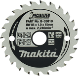 Accessoires Makita lame de scie circulaire stratifié | spécialisé 85x15x1.0 24t 7g - b-33819 b-33819