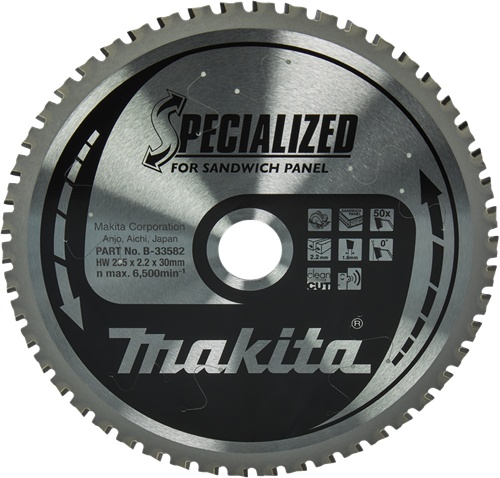 Accessoires Makita lame de scie circulaire panneau sandwich | spécialisé 235x30x2.2 50t 0g - b-33582 - b-33582