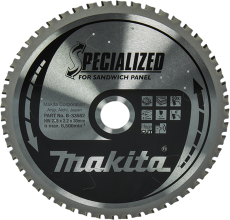 Accessoires Makita lame de scie circulaire panneau sandwich | spécialisé 235x30x2.2 50t 0g - b-33582 - b-33582