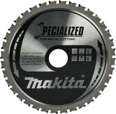 Accessoires Makita lame de scie circulaire acier | spécialisé 185x30x1.9 36t 0g - b-33417 b-33417