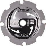 Accessoires Makita lame de scie circulaire | panneau en fibrociment | pcd 165x20x2.3 4t 12g - b-33685
