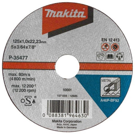Accessoires de coupe Makita. 125x2,5 mm métal | 1 pièce - a-85313