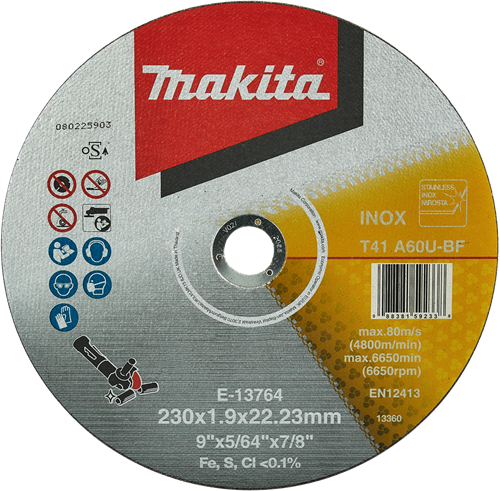 Makita accessoires disque à tronçonner inox 230 mm - e-13764 e-13764