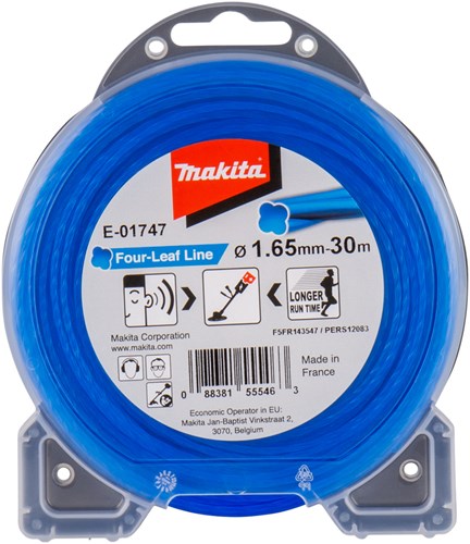 Accessoires Makita Fil de coupe Makita 1,65x30 mètres bleu - e-01747