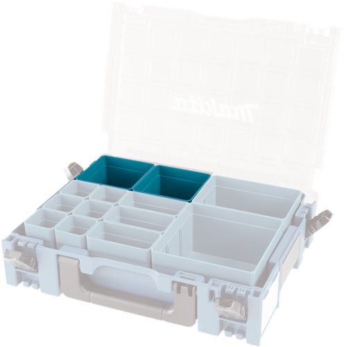 Boîte d'insertion d'accessoires Makita 100x100mm | organisateur mbox - 191x95-9