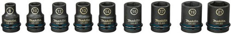 Imp Makita accessoires jeu de prises de courant acte noir, 1 2" 9 pièces - e-16570