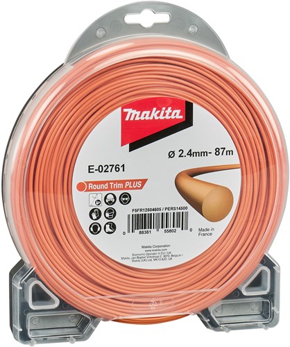 Accessoires Makita fil de coupe 2,4 mm x 87 m rond | orange - e-02761