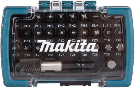 Makita accessoires jeu d'embouts de tournevis 32 pièces - d-74762 - d-74762
