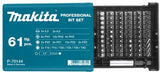 Makita accessoires jeu d'embouts de tournevis 61 pièces - p-70144 - p-70144