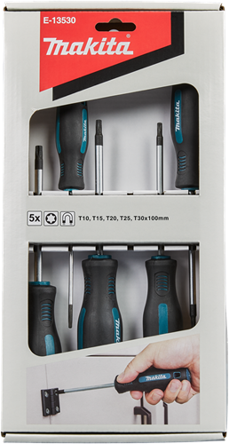 Makita accessoires jeu de tournevis 5 pièces Torx - e-13530 - e-13530