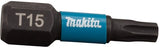 Makita accessoires tournevis à percussion noir t15x25mm - b-63666 - b-63666